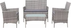 Alice's Garden Loungeset Moltès - 4 Plaatsen - Wicker - Kleine Set - Tinten Grijs/grijs 10 Alice's Garden Loungeset Moltès - 4 Plaatsen - Wicker - Kleine Set - Tinten Grijs/grijs -Tuinartikelen Winkel 1200x484
