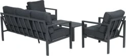 Garden Impressions Durban Loungeset - 4-delig - Zwart -Tuinartikelen Winkel 1200x539