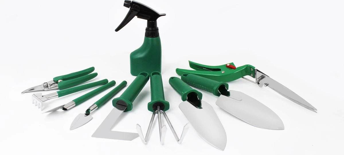 Tuingereedschap Set Tuinierset 10 Delig - Snoeischaar Tuinschaar Bloemenschaar Tuinschepje Plantenspuit Handhark 2 Tuingereedschap Set Tuinierset 10 Delig - Snoeischaar Tuinschaar Bloemenschaar Tuinschepje Plantenspuit Handhark - Image 2