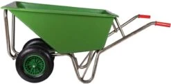 Kruiwagen Met Dubbel Luchtwiel Stal Eco Groen 160 Liter -Tuinartikelen Winkel 1200x586