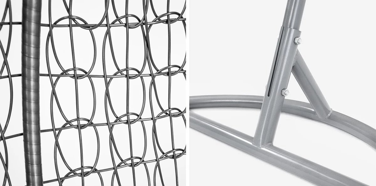 Hangstoel - Ei Stoel - Met Grijze Standaard & Kussens - Tot 125kg 2 Hangstoel - Ei Stoel - Met Grijze Standaard & Kussens - Tot 125kg - Image 2