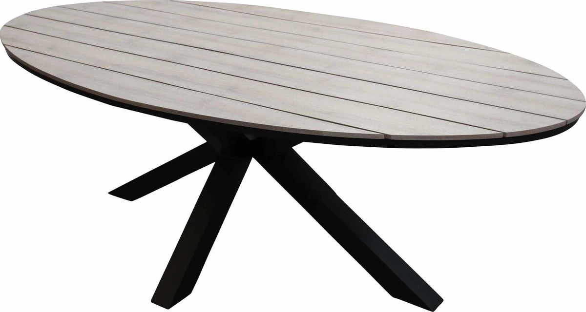 Ovale Tuintafel Cyprus 180cm | Wood | Polywood & Aluminium 1 Ovale Tuintafel Cyprus 180cm | Wood | Polywood & Aluminium