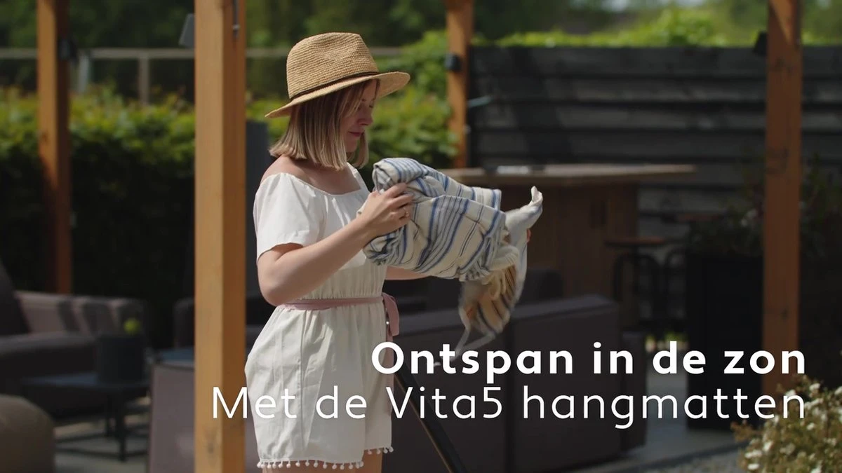 Vita5 Hangmat Met Standaard – 2 Persoons – Incl. Bekerhouder – 205kg Draaggewicht – Grijs 2 Vita5 Hangmat Met Standaard – 2 Persoons – Incl. Bekerhouder – 205kg Draaggewicht – Grijs - Image 2