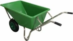 Kruiwagen Met Dubbel Luchtwiel Stal Eco Groen 160 Liter -Tuinartikelen Winkel 1200x681 1