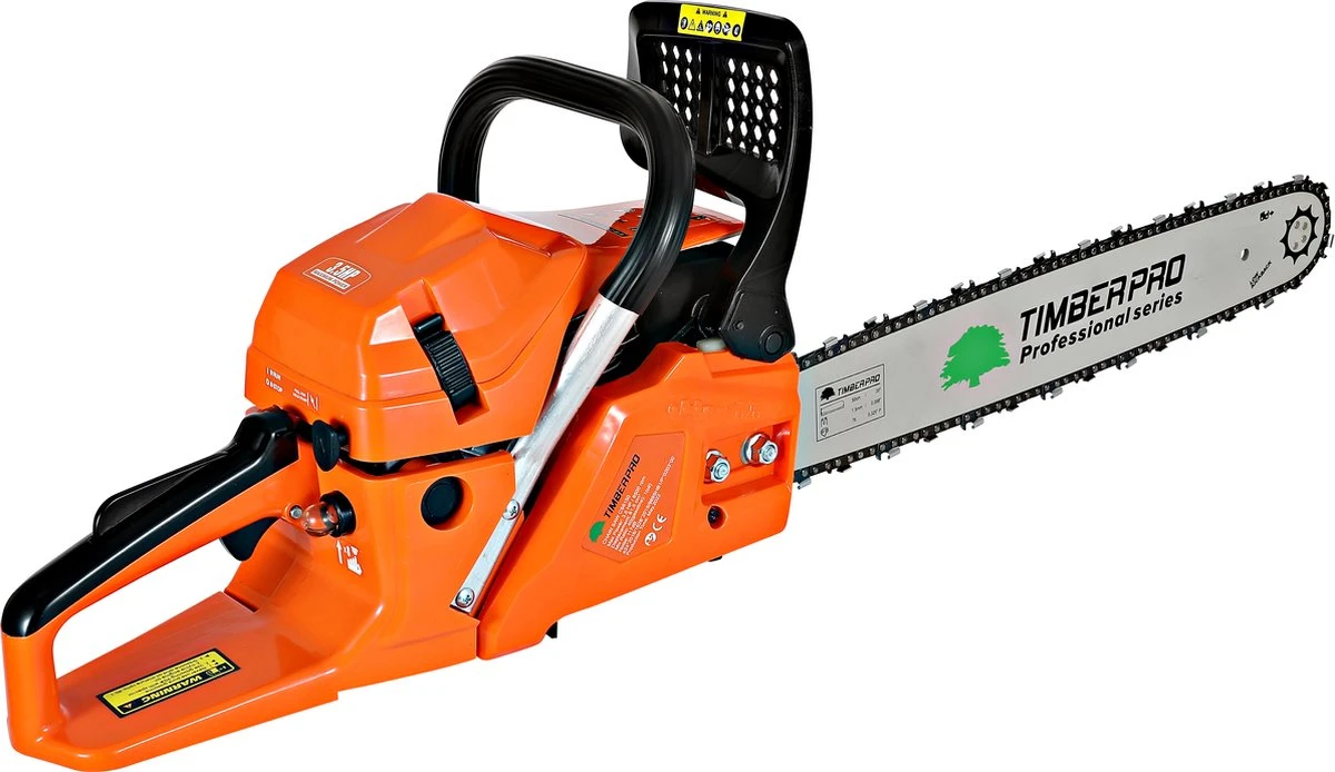 TIMBERPRO - Kettingzaag - 62 Cc - Benzine - Zwaardlengte 50 Cm - Met Transportzak - Met 2e Ketting 5 TIMBERPRO - Kettingzaag - 62 Cc - Benzine - Zwaardlengte 50 Cm - Met Transportzak - Met 2e Ketting - Image 5