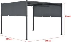 Pergola Fortaleza Tuinpaviljoen Met LED Verlichting 3x3 M Donkergrijs 8 Pergola Fortaleza Tuinpaviljoen Met LED Verlichting 3x3 M Donkergrijs -Tuinartikelen Winkel 1200x710 1