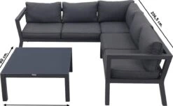 Garden Impressions Colorado Loungeset - Aluminium - Zwart -Tuinartikelen Winkel 1200x740