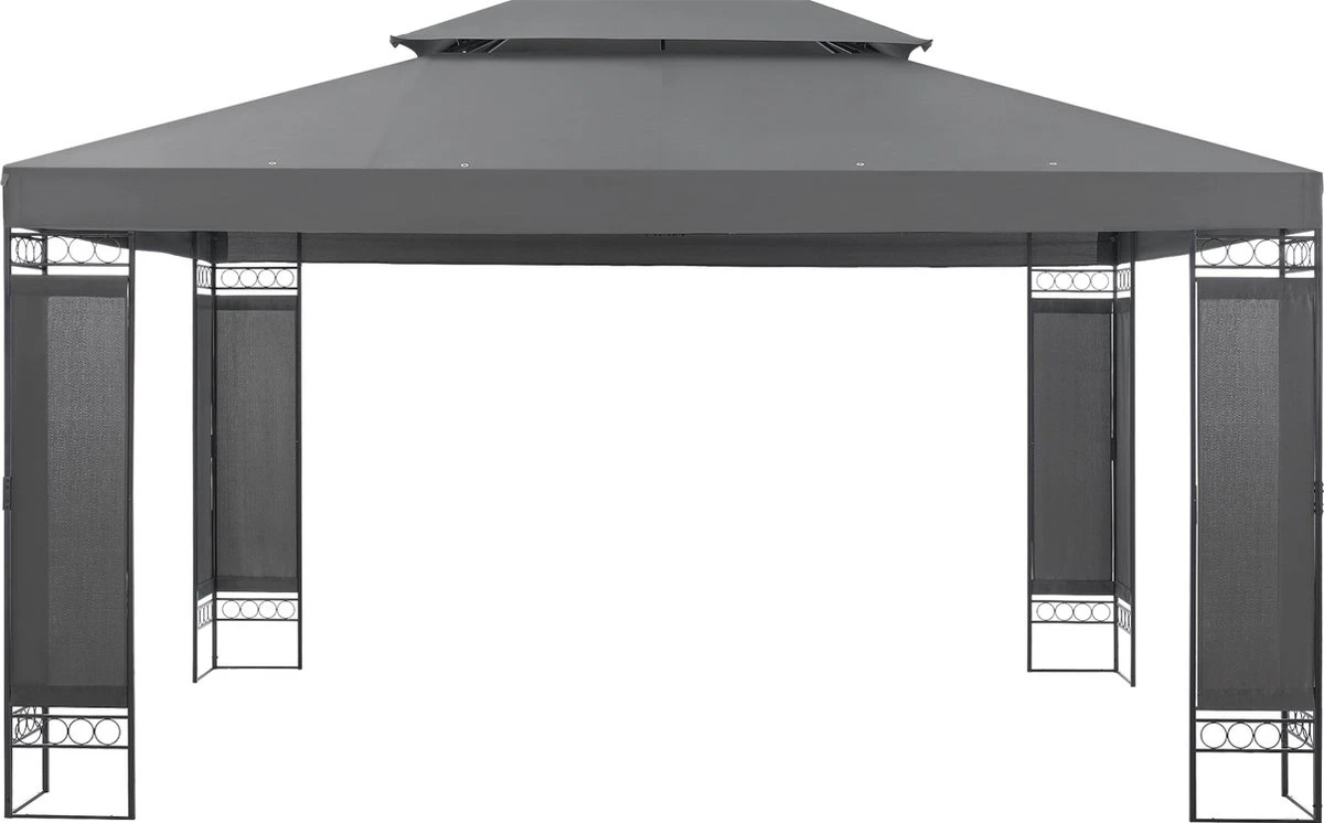 Paviljoen Lanciano Partytent 4x3x2,65 Cm Donkergrijs 4 Paviljoen Lanciano Partytent 4x3x2,65 Cm Donkergrijs - Image 4