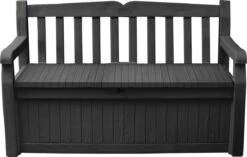 Keter Eden Garden Bench Opbergbank - 265L - 140x60x84cm - Zwart/Grijs 13 Keter Eden Garden Bench Opbergbank - 265L - 140x60x84cm - Zwart/Grijs -Tuinartikelen Winkel 1200x763