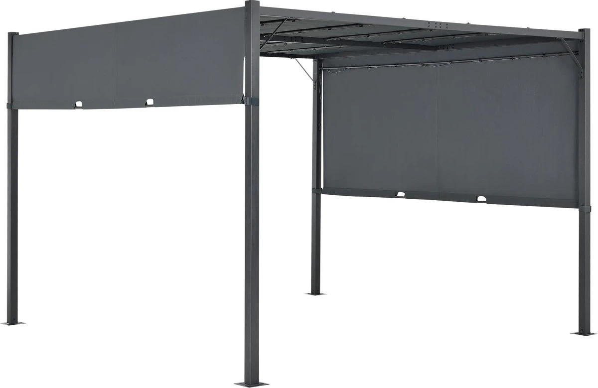 Pergola Fortaleza Tuinpaviljoen Met LED Verlichting 3x3 M Donkergrijs 2 Pergola Fortaleza Tuinpaviljoen Met LED Verlichting 3x3 M Donkergrijs - Image 2