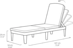 Allibert Jaipur Ligbed - 58x187,5x29 Cm - Grafiet -Tuinartikelen Winkel 1200x796