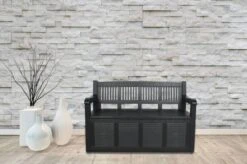 Merkloos Opbergbank Van Kunststof | 130 X 60 Cm | Antraciet -Tuinartikelen Winkel 1200x799 18