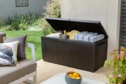 Opbergbox Tuin - Kussenbox Waterdicht - Bruin - Zitbox Kussenbox Voor Buiten - Voor Tuinmeubelen - Tuinkussens - Opberg Tuin - Kussenboxen - XL - Groot - 305 Liter -Tuinartikelen Winkel 1200x800 132