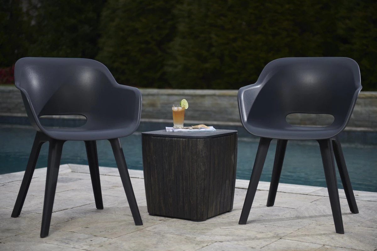 Allibert Akola Tuinstoelen - 2 Stuks -56,5x55x80cm - Donkergrijs 12 Allibert Akola Tuinstoelen - 2 Stuks -56,5x55x80cm - Donkergrijs - Image 12