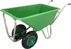 Kruiwagen Met Dubbel Luchtwiel Stal Eco Groen 160 Liter -Tuinartikelen Winkel 1200x833