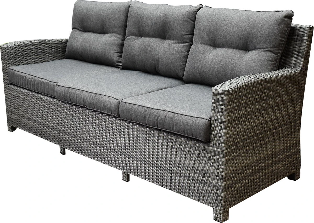 New Castle Stoel-bank Dining Loungeset 6-delig Antraciet 6 New Castle Stoel-bank Dining Loungeset 6-delig Antraciet - Image 6