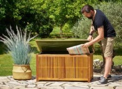 Casaria Opbergbox Acacia Hout – Weerbestendig 115cm - Bruin -Tuinartikelen Winkel 1200x877 2