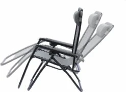 Alice's Garden Campingstoel PATRICK - Set Van 2 - Opvouwbaar - Verstelbaar - Grijs -Tuinartikelen Winkel 1200x877