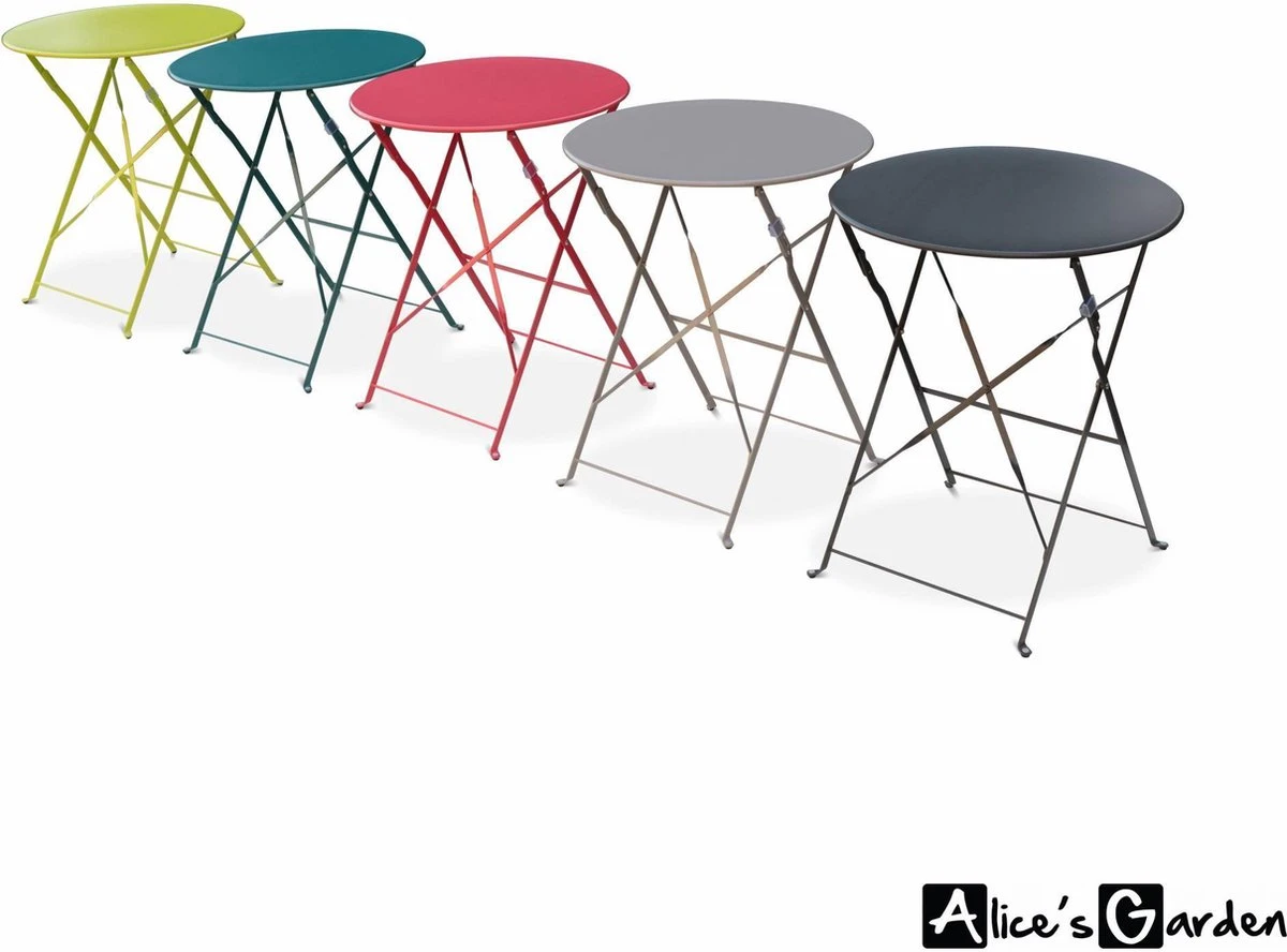 Emilia - Ronde Inklapbare Bistrotafel Ø60cm Van Gepoedercoat Staal – Terra Cotta 3 Emilia - Ronde Inklapbare Bistrotafel Ø60cm Van Gepoedercoat Staal – Terra Cotta - Image 3