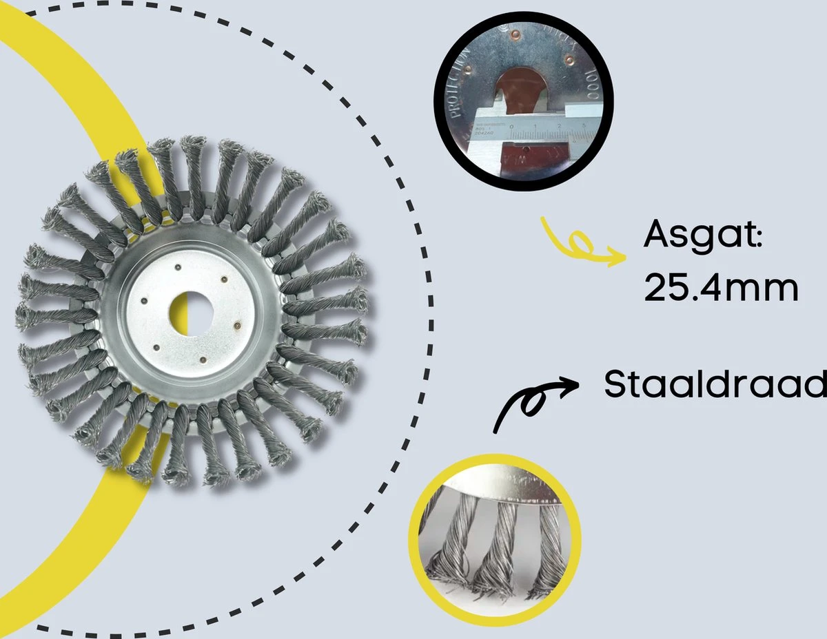 Merkloos Onkruidborstel Voor Bosmaaier | 200mm 20 Cm Staalborstel Nieuw | Universele Onkruidborstel 200 Mm - Onkruidverwijderaar - Voegenborstel - Grastrimmer 6 Merkloos Onkruidborstel Voor Bosmaaier | 200mm 20 Cm Staalborstel Nieuw | Universele Onkruidborstel 200 Mm - Onkruidverwijderaar - Voegenborstel - Grastrimmer - Image 6