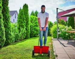 Einhell Strooiwagen GC-SR 12 (12 L - 45 Cm Strooibreedte - Dubbele Duwstang - Kliksluiting Aan Beide Zijden - Verstelhendel - Corrosiebestendige Rol - Behuizing Van Breukvast Kunststof) -Tuinartikelen Winkel 1200x949 2