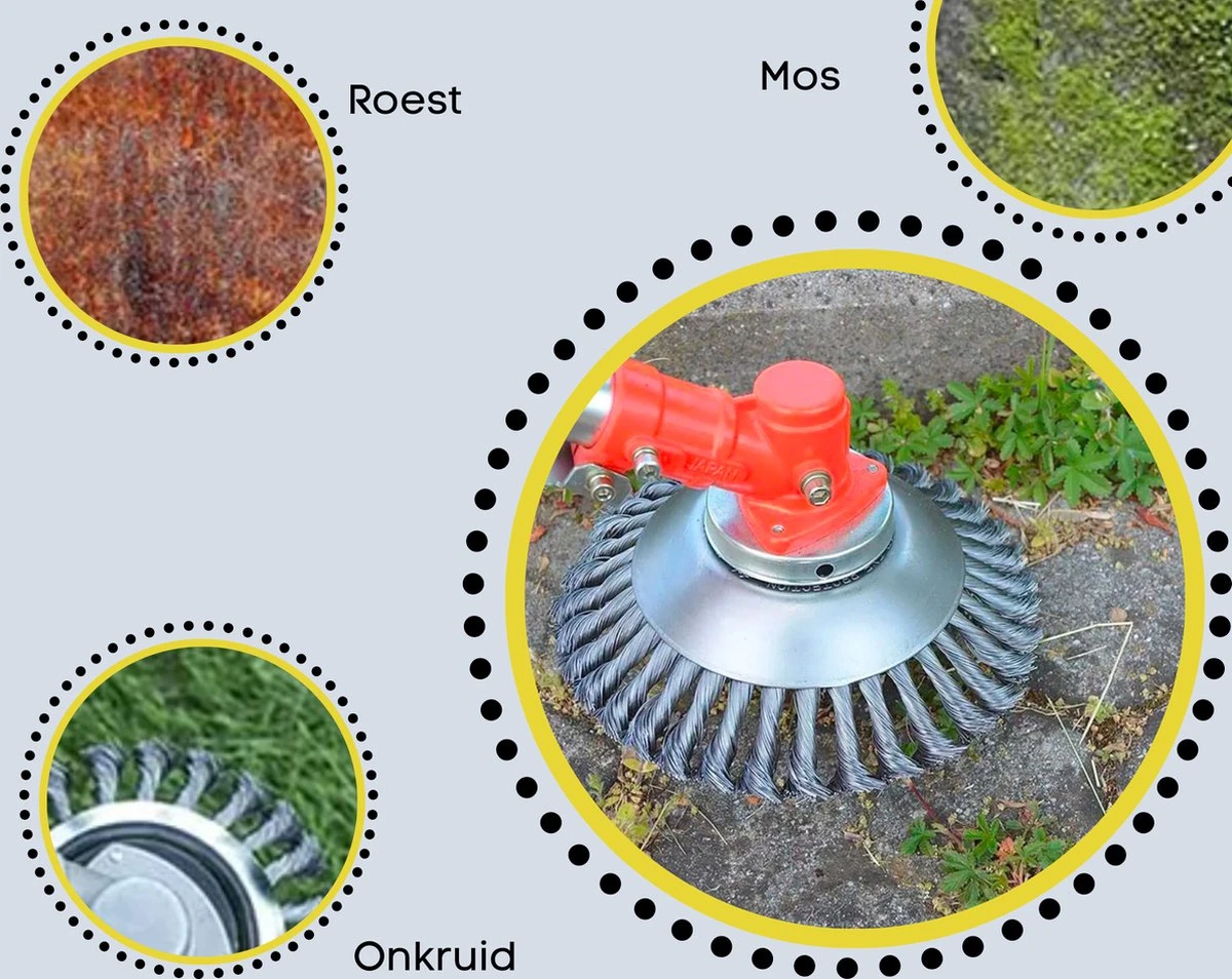 Merkloos Onkruidborstel Voor Bosmaaier | 200mm 20 Cm Staalborstel Nieuw | Universele Onkruidborstel 200 Mm - Onkruidverwijderaar - Voegenborstel - Grastrimmer 7 Merkloos Onkruidborstel Voor Bosmaaier | 200mm 20 Cm Staalborstel Nieuw | Universele Onkruidborstel 200 Mm - Onkruidverwijderaar - Voegenborstel - Grastrimmer - Image 7