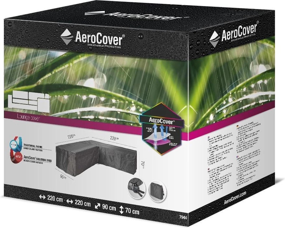 AeroCover Loungesethoes 220x220x90xH70 Cm - Antraciet 7 AeroCover Loungesethoes 220x220x90xH70 Cm - Antraciet - Image 7
