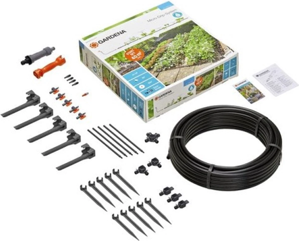 GARDENA Micro Drip System Bloembed En Moestuin Startset Druppelsysteem - 25 Meter 8 GARDENA Micro Drip System Bloembed En Moestuin Startset Druppelsysteem - 25 Meter - Image 8