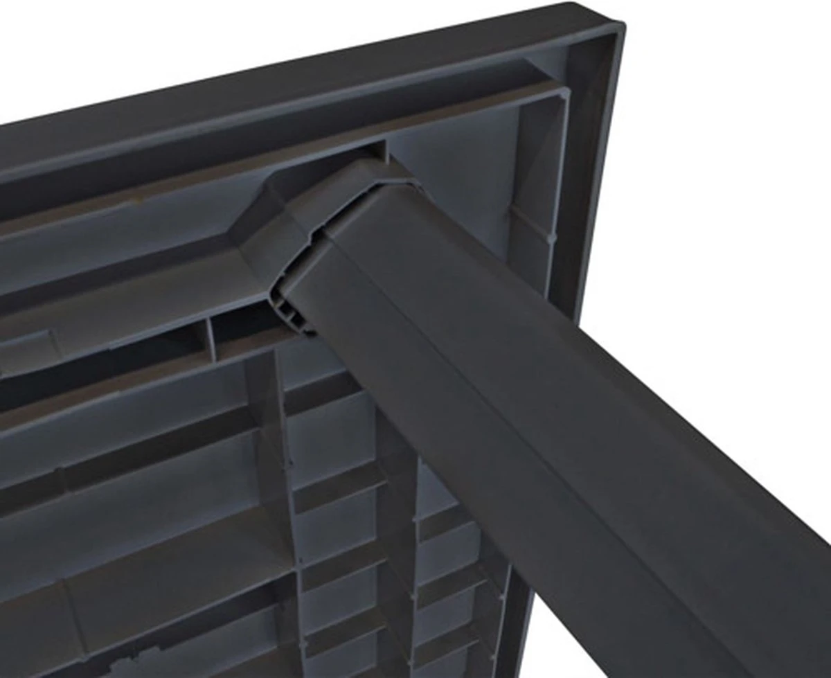 VidaXL Tuintafel 126x76x72 Cm Kunststof Antraciet 6 VidaXL Tuintafel 126x76x72 Cm Kunststof Antraciet - Image 6