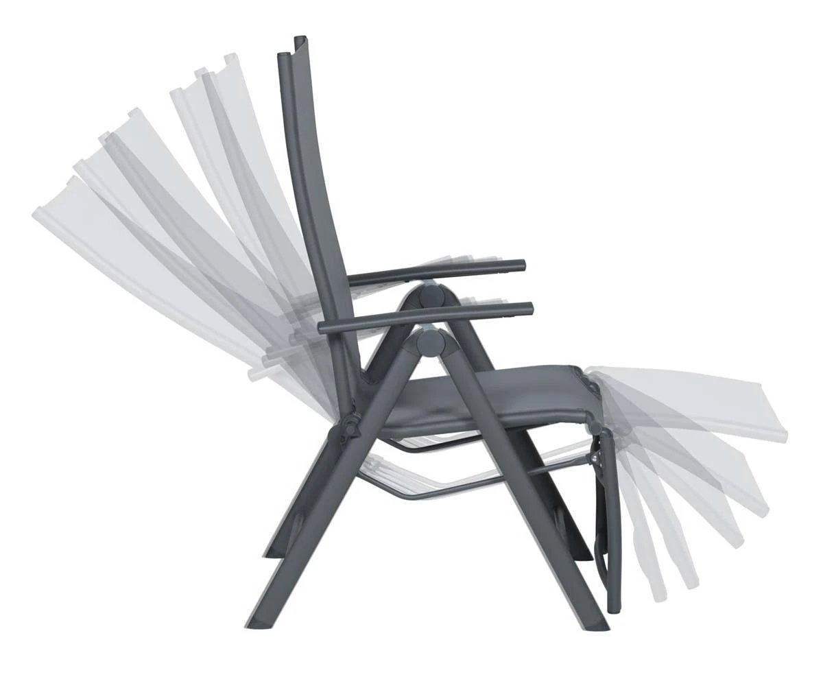 Garden Impressions - Sol Verstelbare Tuinstoel - Aluminium - Zwart 3 Garden Impressions - Sol Verstelbare Tuinstoel - Aluminium - Zwart - Image 3