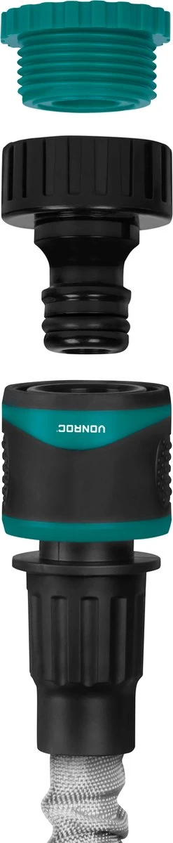 VONROC Tuinslang – Uitrekbare Tuinslang 10 Meter – Incl. Aansluitingen, Muursteun En Broespistool 3 VONROC Tuinslang – Uitrekbare Tuinslang 10 Meter – Incl. Aansluitingen, Muursteun En Broespistool - Image 3