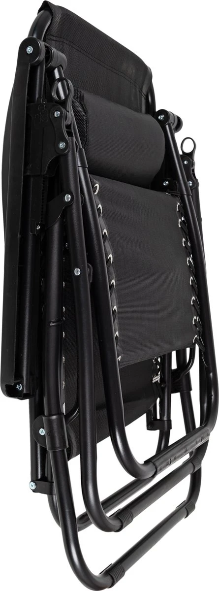 Luxe Ligstoel Met Hoofdsteun & Voetsteun - Verstelbare Rugleuning - Zonnebed Relaxstoel Voor Tuin/Terras/Strand/Balkon/Zwembad/Camping - Inklapbaar - Weerbestendig - Zwart 6 Luxe Ligstoel Met Hoofdsteun & Voetsteun - Verstelbare Rugleuning - Zonnebed Relaxstoel Voor Tuin/Terras/Strand/Balkon/Zwembad/Camping - Inklapbaar - Weerbestendig - Zwart - Image 6