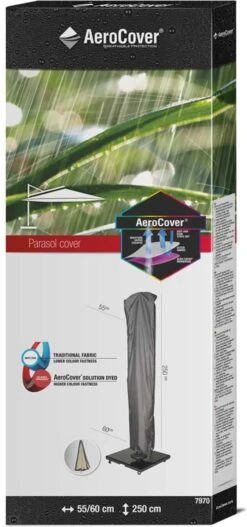 AeroCover Parasolhoes - Zweef Parasols - Grijs - 250x55 Cm (HxB) -Tuinartikelen Winkel 562x1200