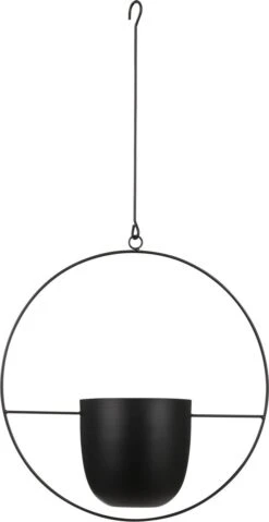Mica Decorations Dexter Bloempot Hangend - L34 X B14 X H65 Cm - Zwart