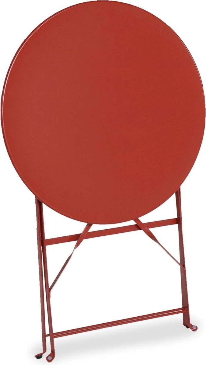 Emilia - Ronde Inklapbare Bistrotafel Ø60cm Van Gepoedercoat Staal – Terra Cotta 5 Emilia - Ronde Inklapbare Bistrotafel Ø60cm Van Gepoedercoat Staal – Terra Cotta - Image 5