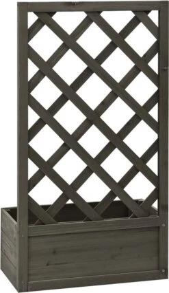 VidaXL Latwerkplantenbak 50x25x90 Cm Massief Vurenhout Grijs -Tuinartikelen Winkel 696x1200 2