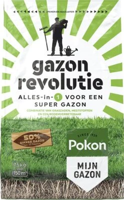 Pokon Gazon Revolutie - 4kg - Gazonmest / Graszaad / Bodemverbeteraar - Geschikt Voor 80m² - Binnen 15 Dagen Resultaat -Tuinartikelen Winkel 743x1200 1