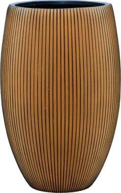 Capi Europe - Vaas Elegant Deluxe Groove XL - 40x61 - Goud - Bloempot Voor Binnen - Opening ⌀29 - GVGB1131 5 Capi Europe - Vaas Elegant Deluxe Groove XL - 40x61 - Goud - Bloempot Voor Binnen - Opening ⌀29 - GVGB1131 -Tuinartikelen Winkel 750x1200