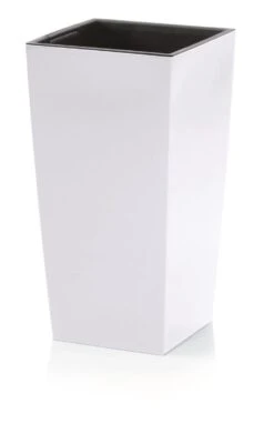 Prosperplast Kunststof Urbi Bloempot/plantenpot Met Binnenpot Wit 32 X 32 X 61 Cm - 21/49 Liter - Hoge Vierkante Bloempotten -Tuinartikelen Winkel 758x1200 4