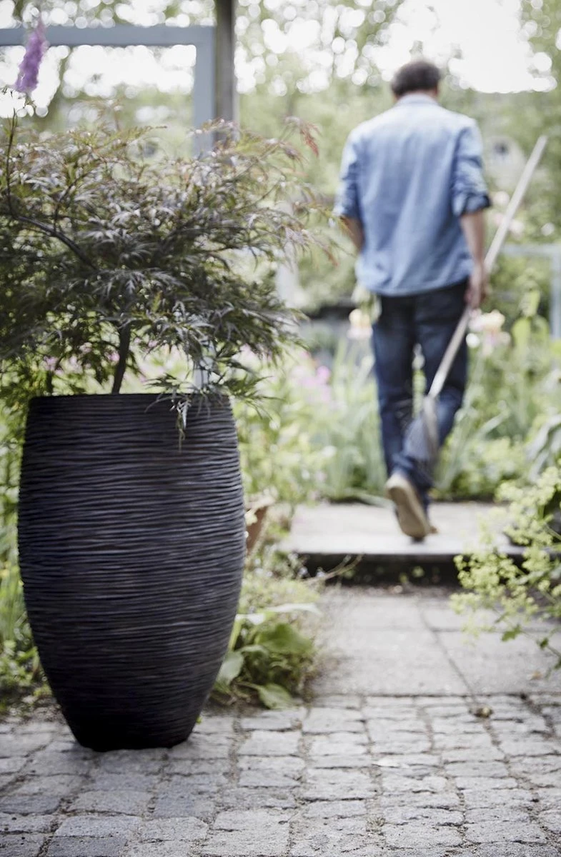 Capi Europe - Vaas Elegant Deluxe Rib NL - 40x60 - Zwart - Voor Binnen En Buiten - KBLR1131 8 Capi Europe - Vaas Elegant Deluxe Rib NL - 40x60 - Zwart - Voor Binnen En Buiten - KBLR1131 - Image 8