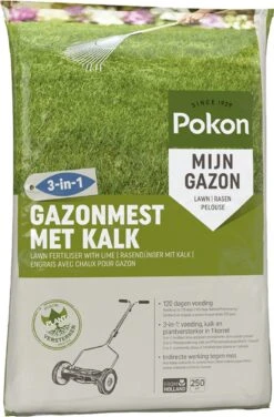 Pokon Gazonmest Met Kalk - 16,8kg - Mest - Geschikt Voor 250m² - 120 Dagen Voeding -Tuinartikelen Winkel 789x1200 1