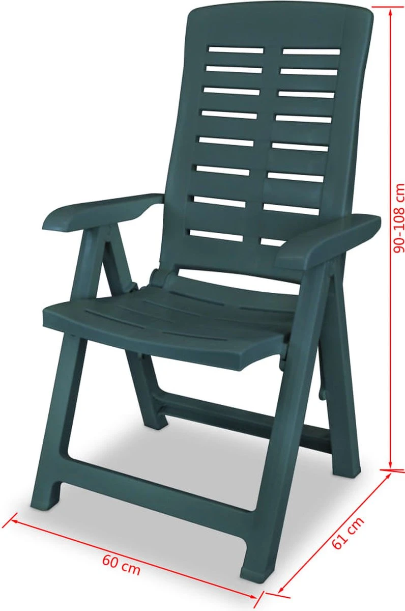 VidaXL 5-delige Tuinset Kunststof Groen 13 VidaXL 5-delige Tuinset Kunststof Groen - Image 13