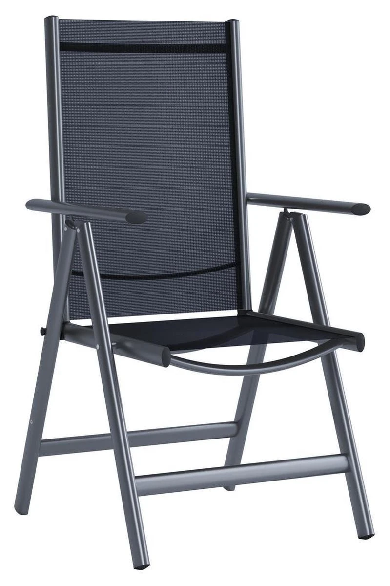 Tuinstoel Standenstoel Aluminium Antraciet 7 Standen Per 2 Stuks 2 Tuinstoel Standenstoel Aluminium Antraciet 7 Standen Per 2 Stuks - Image 2