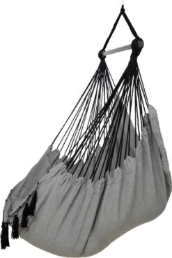 Vita5 XXL Hangstoel | Binnen&Buiten Hangnest | Incl. 2 Kussens En Boekenvak | Volwassenen&Kinderen | Hangmatstoel Tot 225kg | Grijs -Tuinartikelen Winkel 801x1200