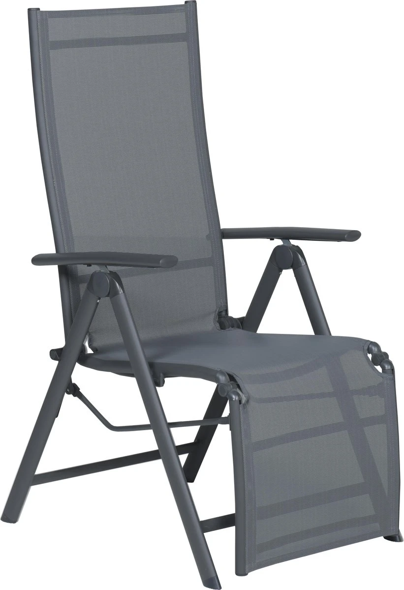 Garden Impressions - Sol Verstelbare Tuinstoel - Aluminium - Zwart 1 Garden Impressions - Sol Verstelbare Tuinstoel - Aluminium - Zwart