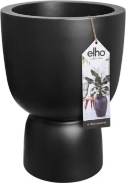 Elho Pure Coupe 41 - Bloempot Voor Binnen & Buiten - Ø 41.3 X H 57.9 Cm - Zwart/Zwart -Tuinartikelen Winkel 825x1200 11