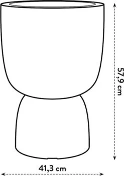 Elho Pure Coupe 41 - Bloempot Voor Binnen & Buiten - Ø 41.3 X H 57.9 Cm - Zwart/Zwart -Tuinartikelen Winkel 843x1200 2
