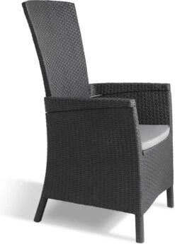 Allibert Vermont Verstelbare Tuinstoel - 64x68x107cm - Grafiet -Tuinartikelen Winkel 860x1200