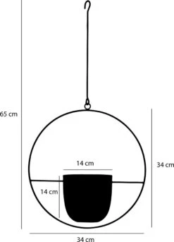 Mica Decorations Dexter Bloempot Hangend - L34 X B14 X H65 Cm - Zwart -Tuinartikelen Winkel 863x1200 1