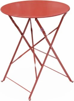 Emilia - Ronde Inklapbare Bistrotafel Ø60cm Van Gepoedercoat Staal – Terra Cotta 11 Emilia - Ronde Inklapbare Bistrotafel Ø60cm Van Gepoedercoat Staal – Terra Cotta -Tuinartikelen Winkel 887x1200 1